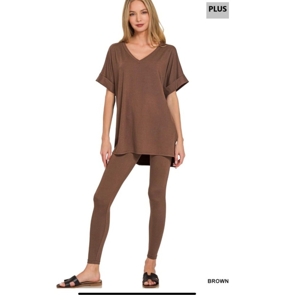 Brushed Microfiber Set- Brown 57023X - 2X